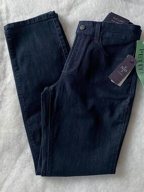 NYDJ Sheri Slim Jeans in classic Blue color - Petite Size 2P (NWT)